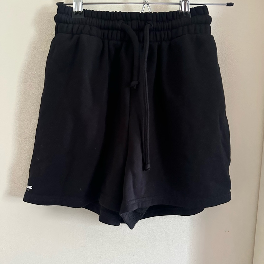Garage Black Athletic Shorts Relaxed Fit